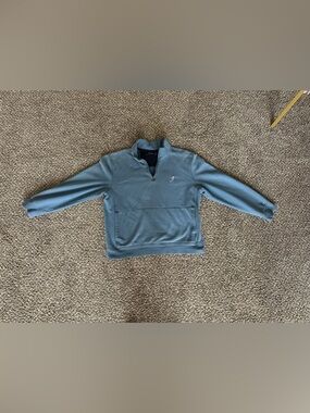 Nautica Men's Blue Quarter-Zip Pullover with Embroidered Sail Logo